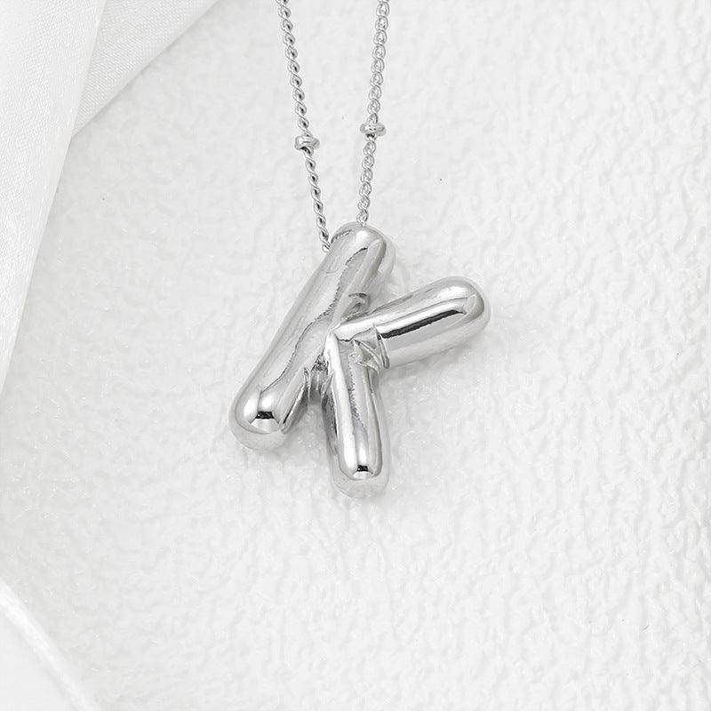 Copper Bubble Letter Pendant Necklace for Stylish Charm