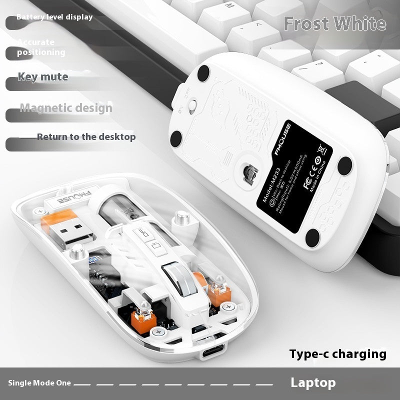 Transparent Wireless Mouse Desktop Computers And Laptop Office Home Mouse