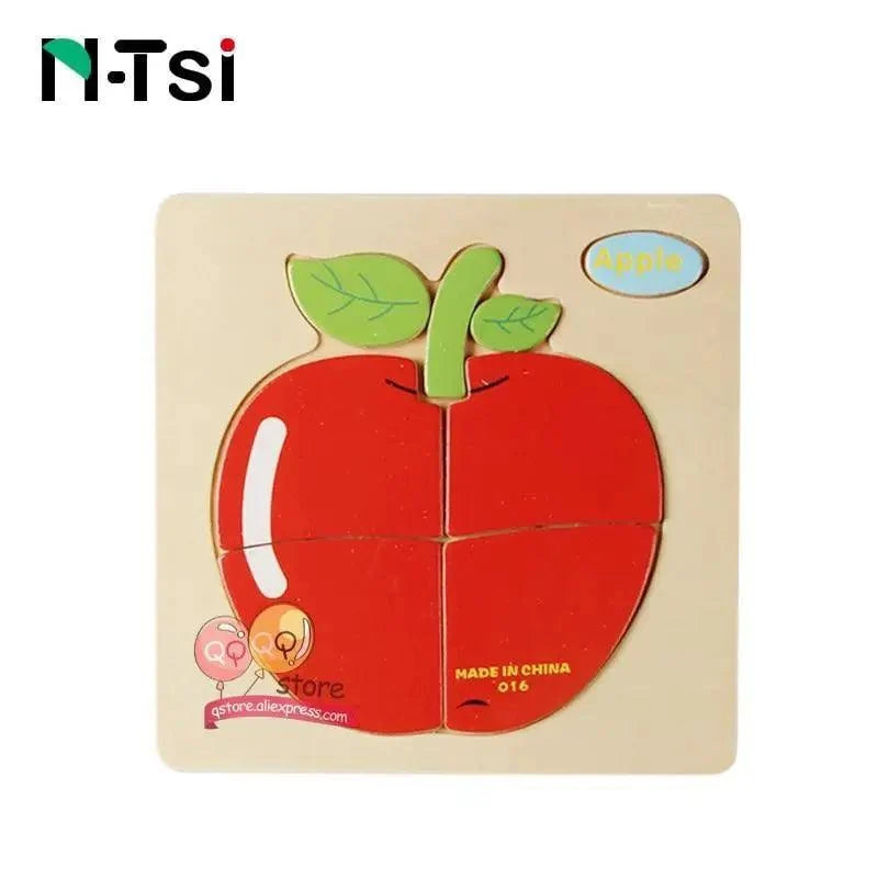 Baby Wooden Puzzle Toys for Toddlers Developing Educational Kids Toys For Children Game Cartoon Animal Gift 3 Years