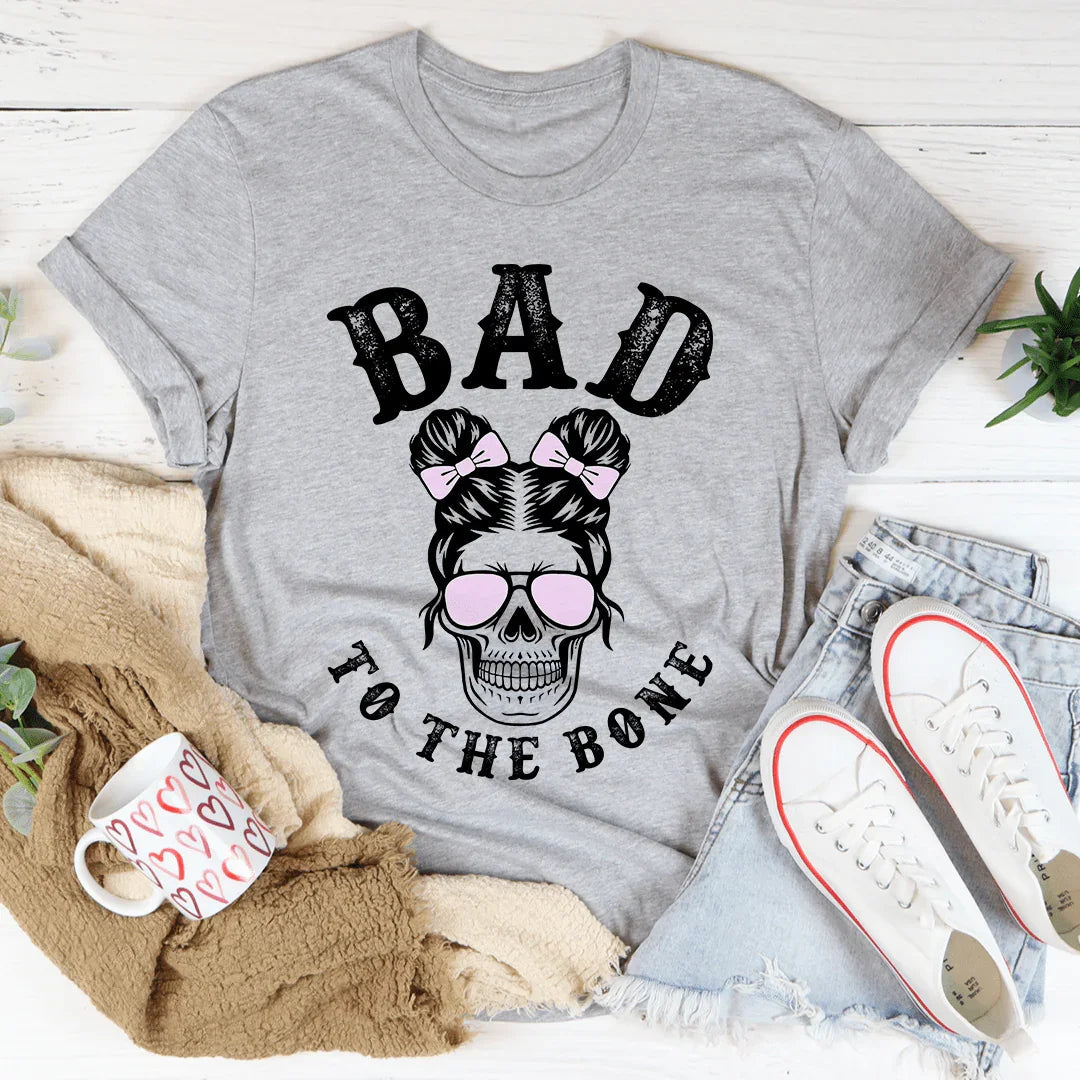 Bad To The Bone Cute Skull Tee