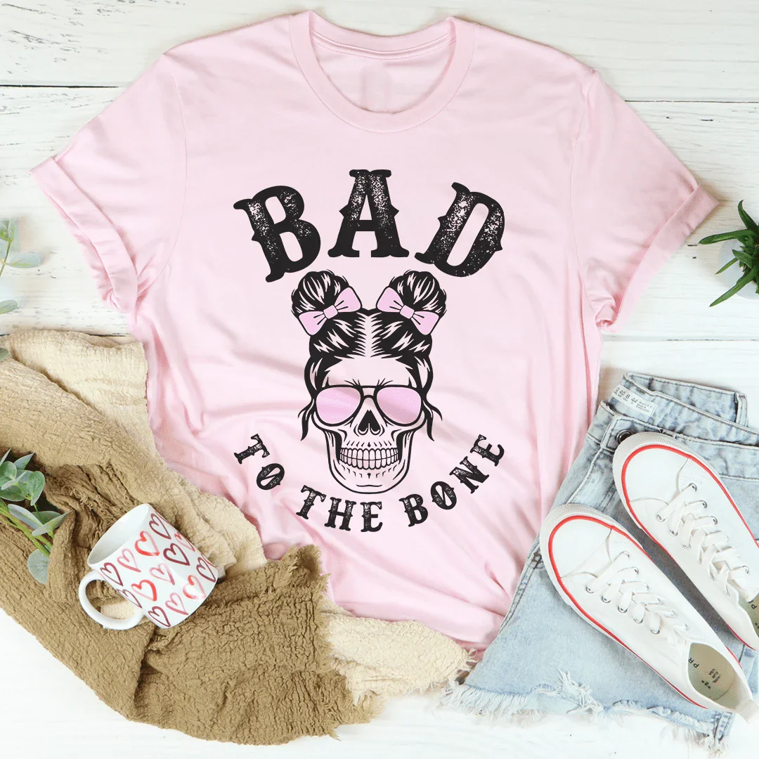 Bad To The Bone Cute Skull Tee