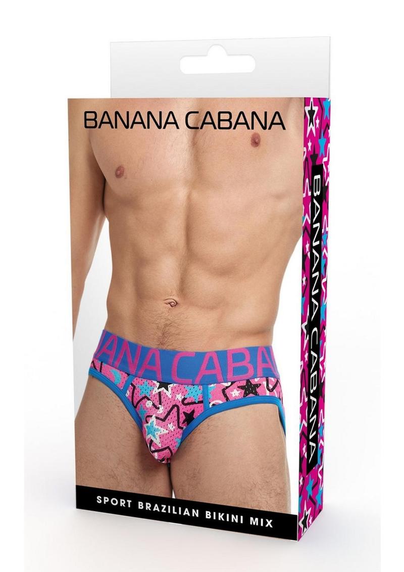 Banana Cabana Brazilian Bikini Mix Bold Print Men’s Bikini Briefs