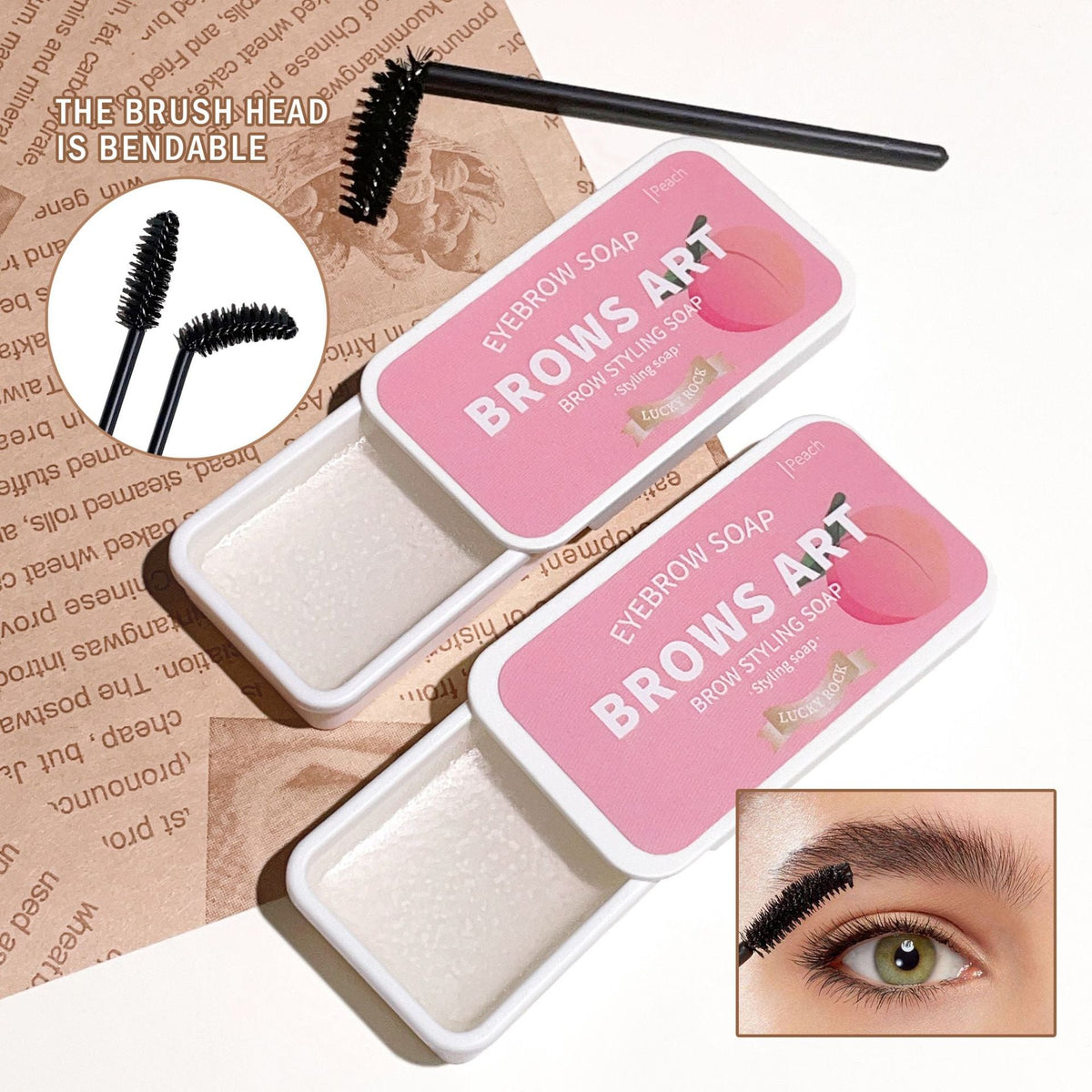 Iron Box Portable Three-dimensional Light Eyebrow Hair Styling Cream