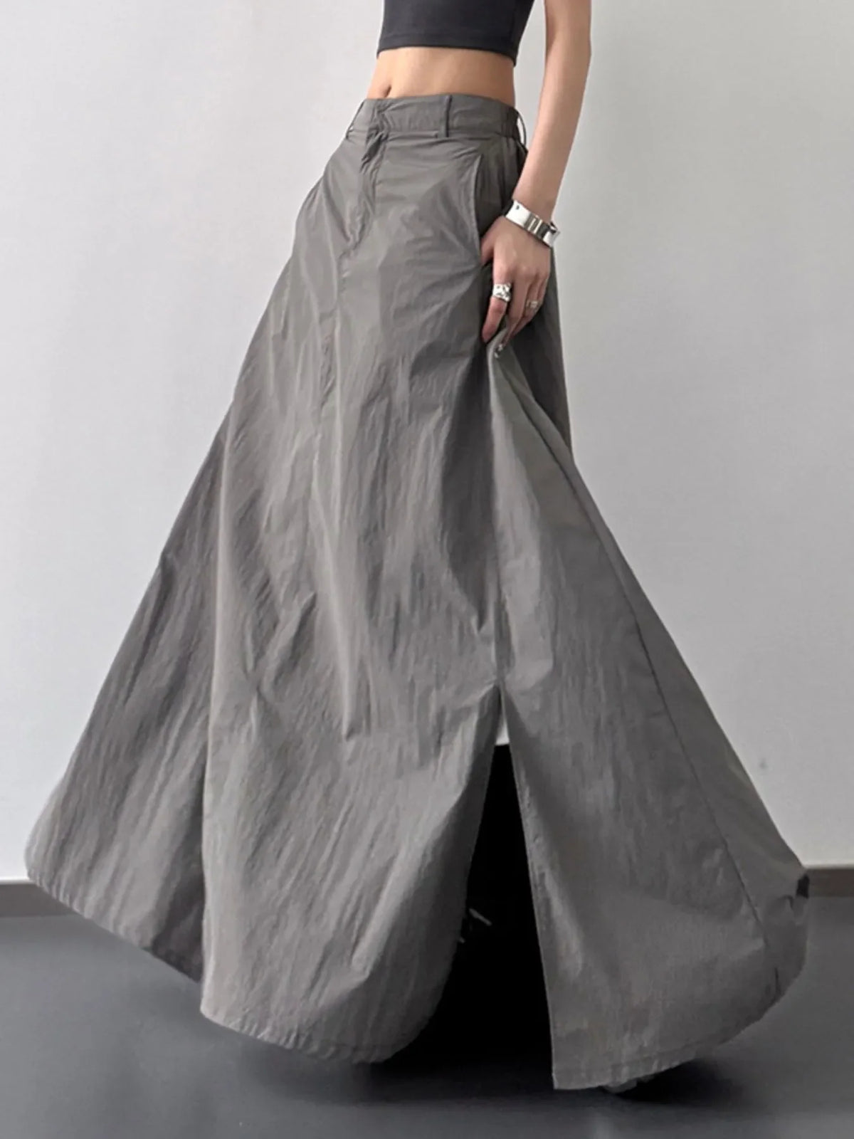 High Waist Slit Maxi Skirt