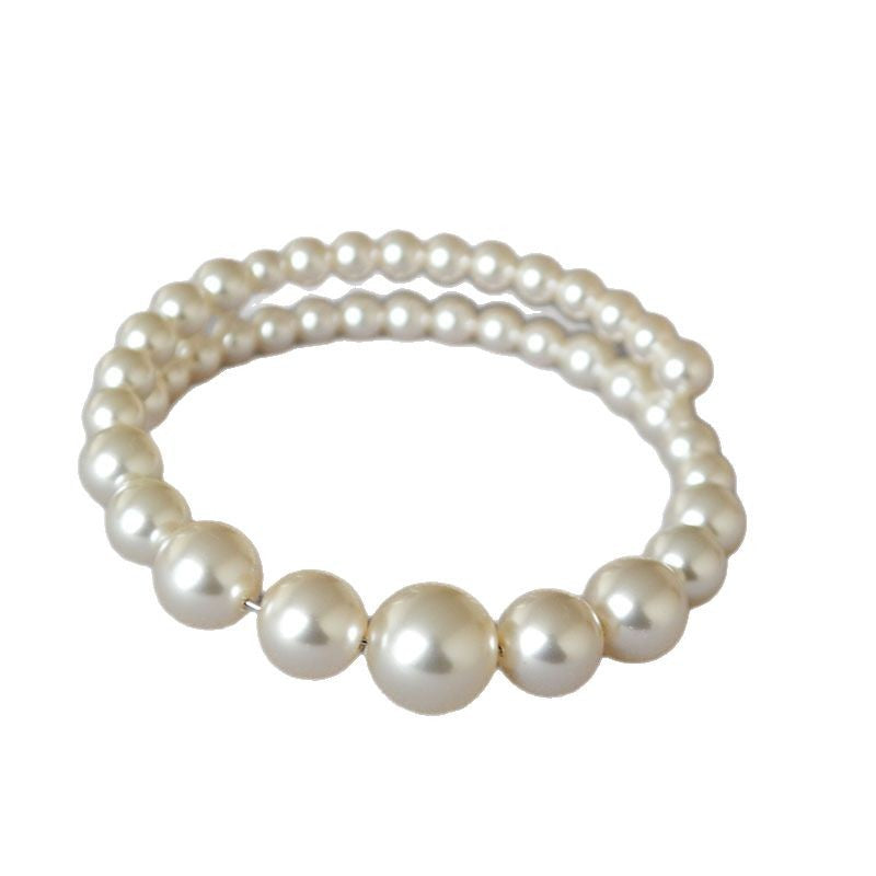 Gradient-Size Pearl Fashion Bracelet For Elegant Ladies
