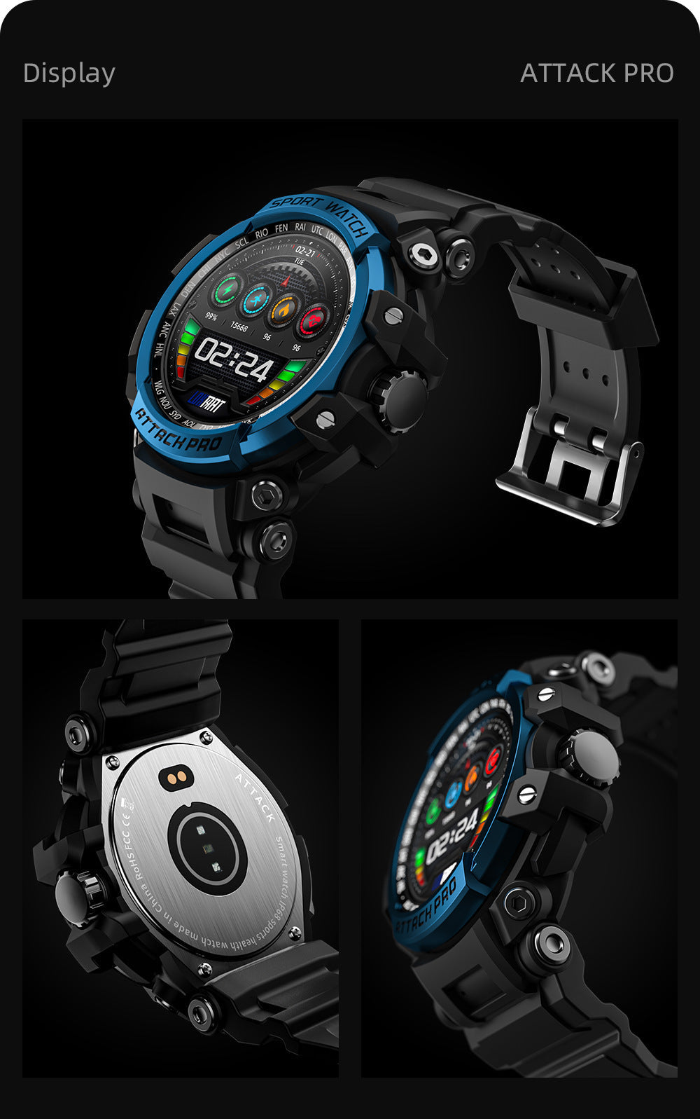 Outdoor Sport Smartwatch with Bluetooth Calling