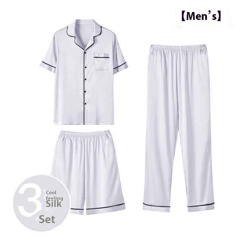 Ice Silk Home Wear Suit Men&