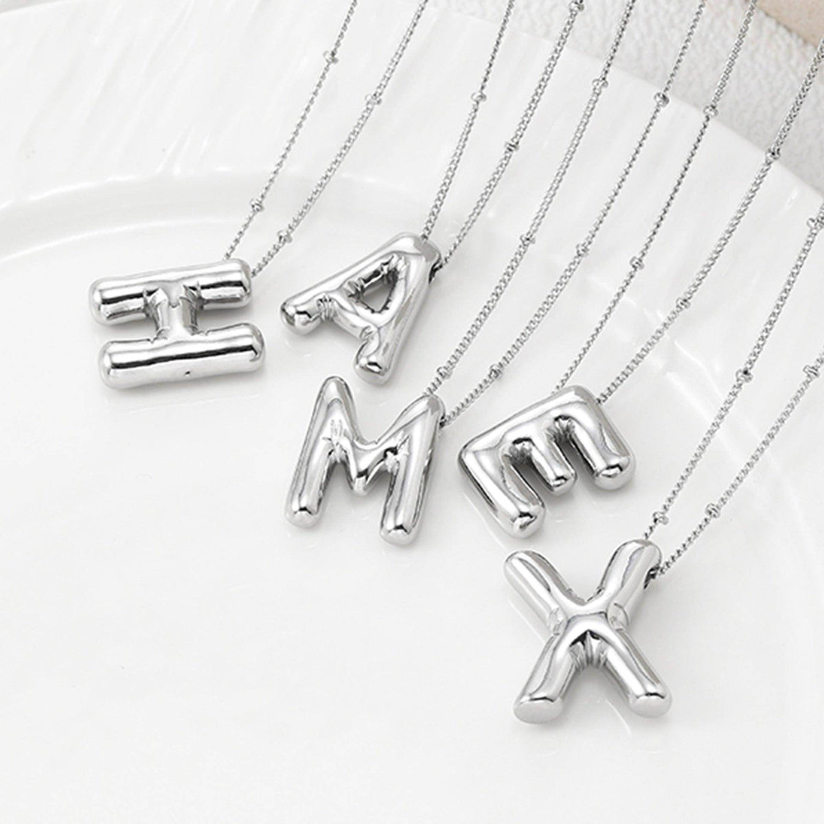 Copper Bubble Letter Pendant Necklace for Stylish Charm