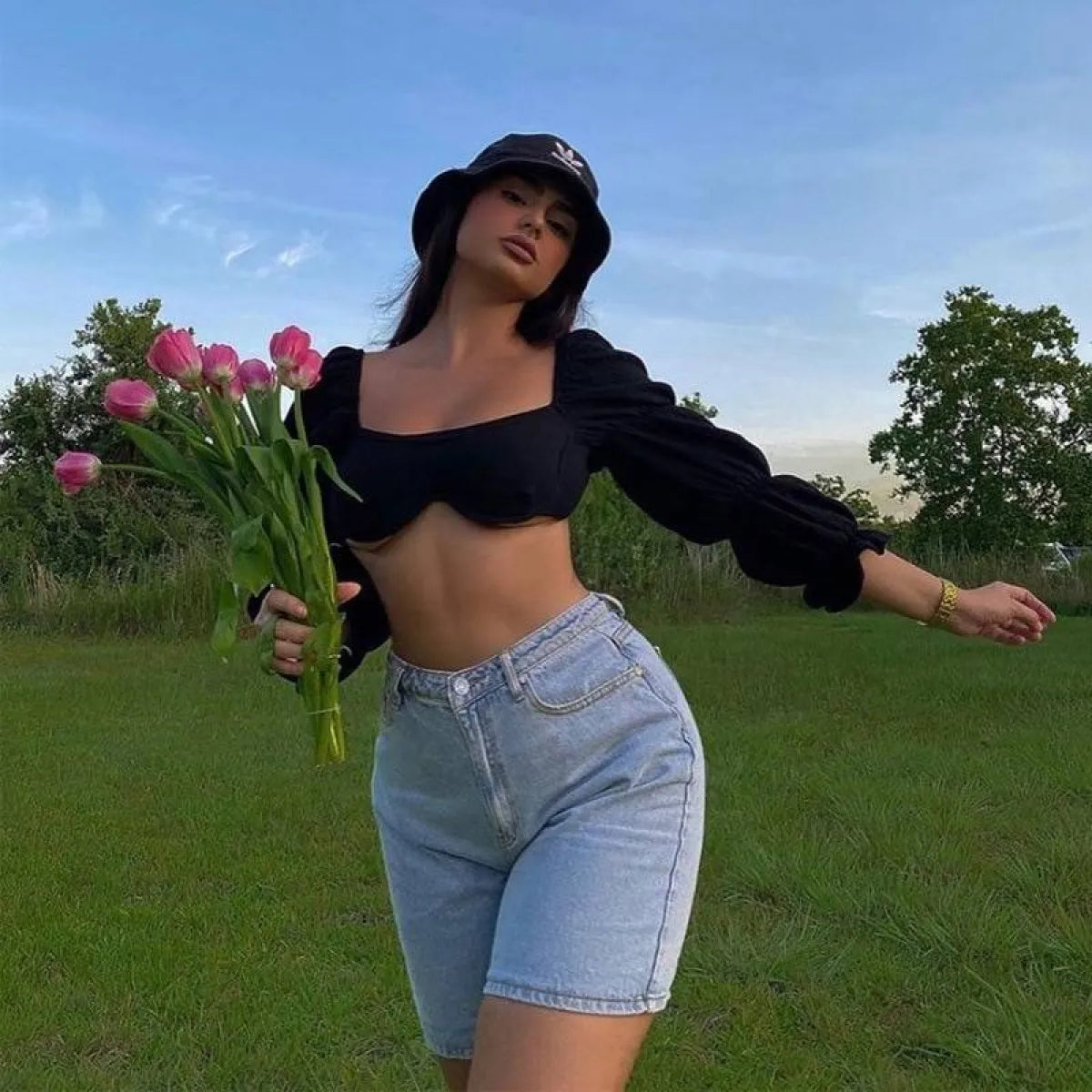 Bela Turtleneck Crop Top