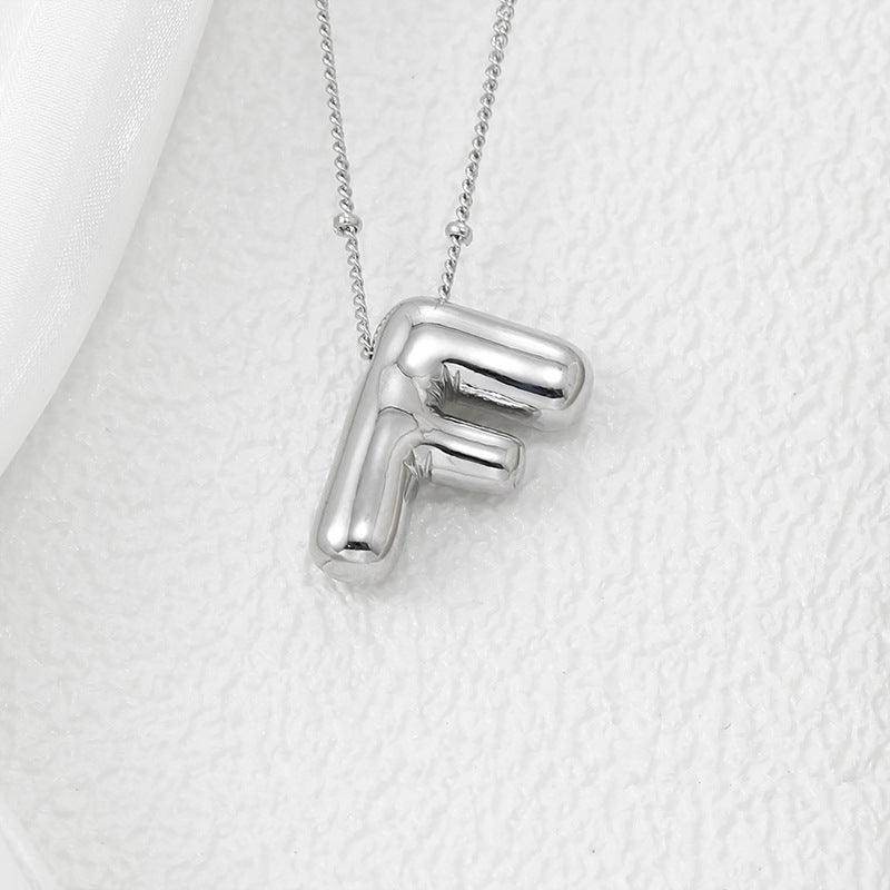 Copper Bubble Letter Pendant Necklace for Stylish Charm