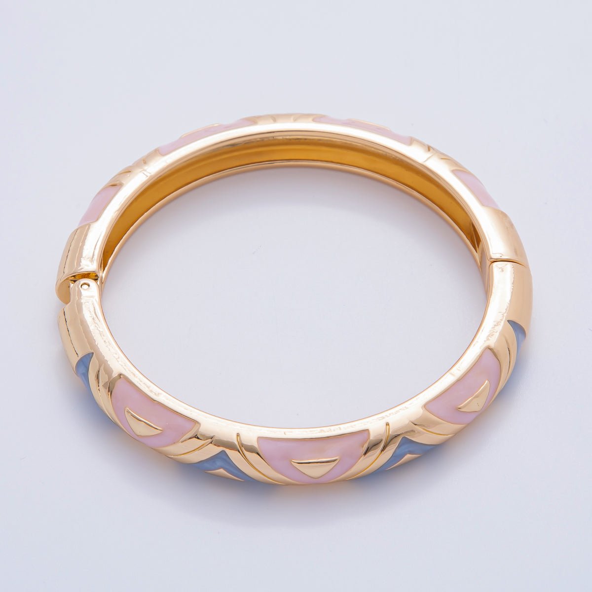 18K Gold Filled Summer Multicolor Enamel Bangle Bracelet | WA-03338 ~ WA-03353