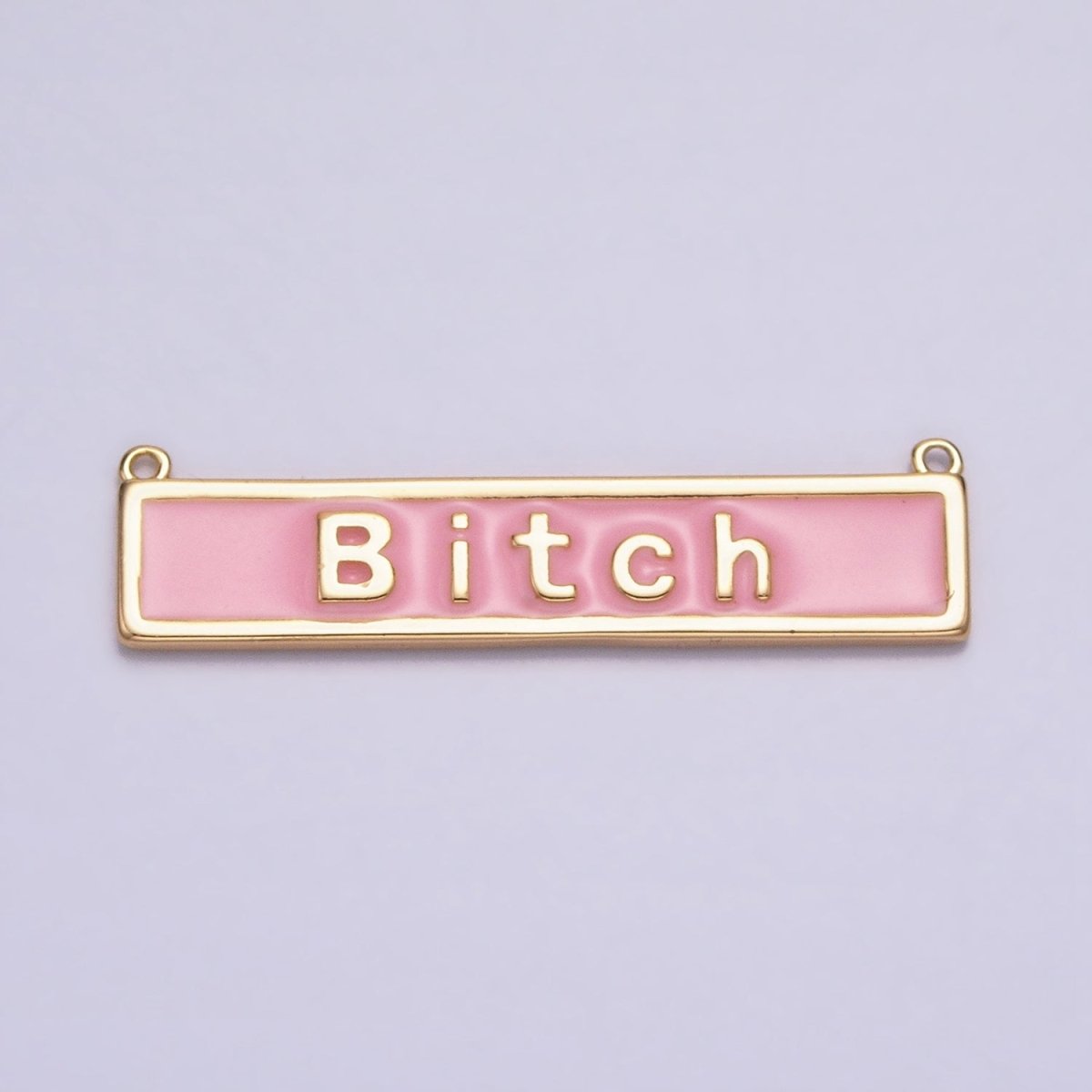 Bitch Word Charm Connectors Pendants in Gold Silver For Funny Novelty Necklace Component Y-832 Y-833