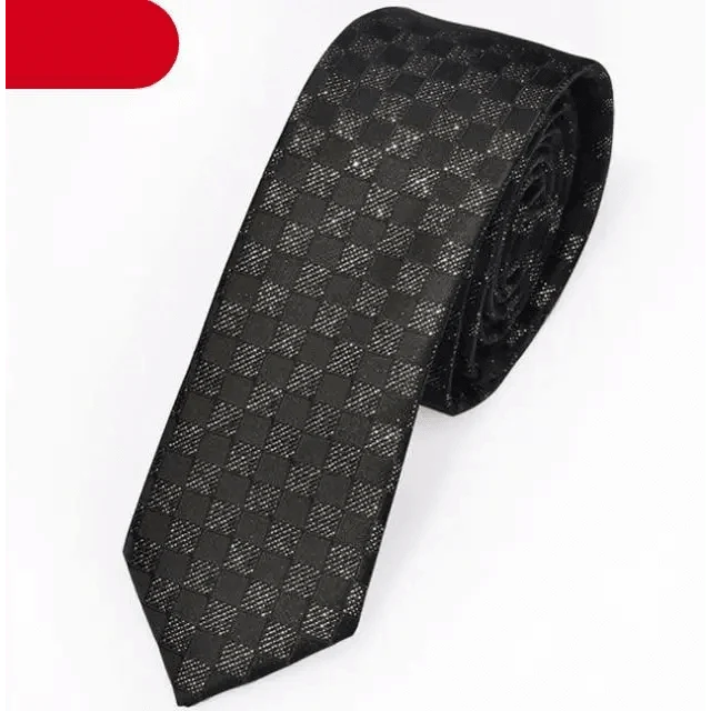 Black Business Dots Printed Polyester Men Necktie Slim Tie Formal Skinny Elegant Office Necktie For Men