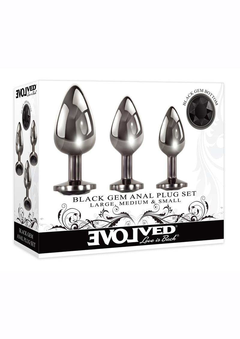 Evolved Black Gem Stainless Steel Butt Plugs