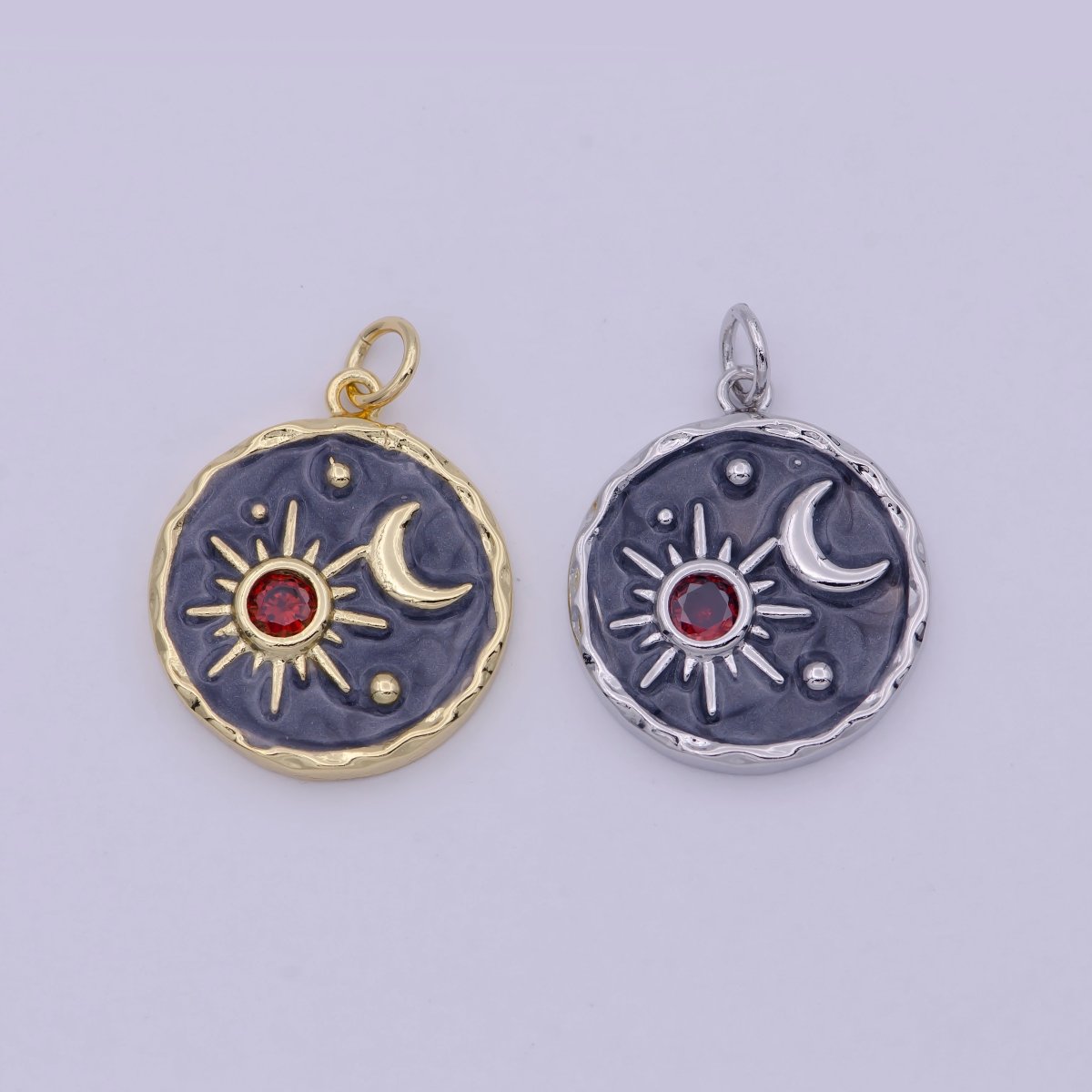 Black Moon Charm Celestial Jewelry Gold Crescent Moon Charm for Necklace Earring Jewelry Making Supply 24K Gold Findings N-158