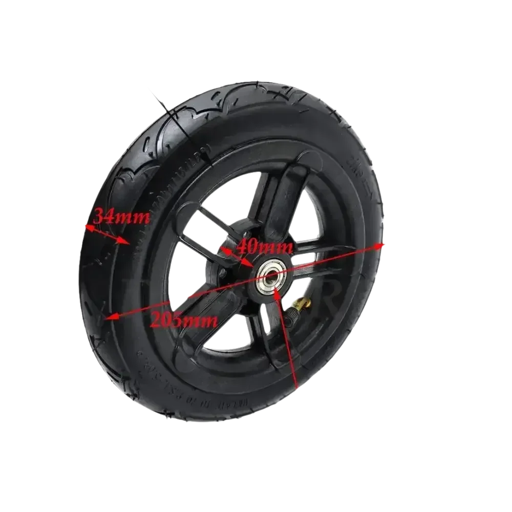 Black Wheel Pneumatic Tire for Folding Electric Scooter. Inner Outer Tire for A-bike.