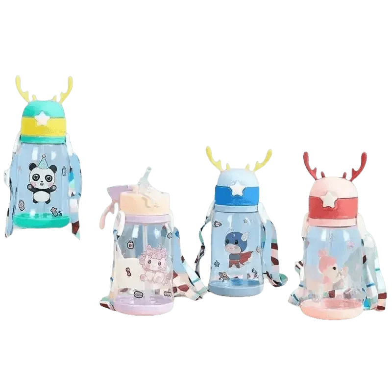 Blue Dinosaur Antler Kids Water Sippy Cup for Kids Creative Cartoon