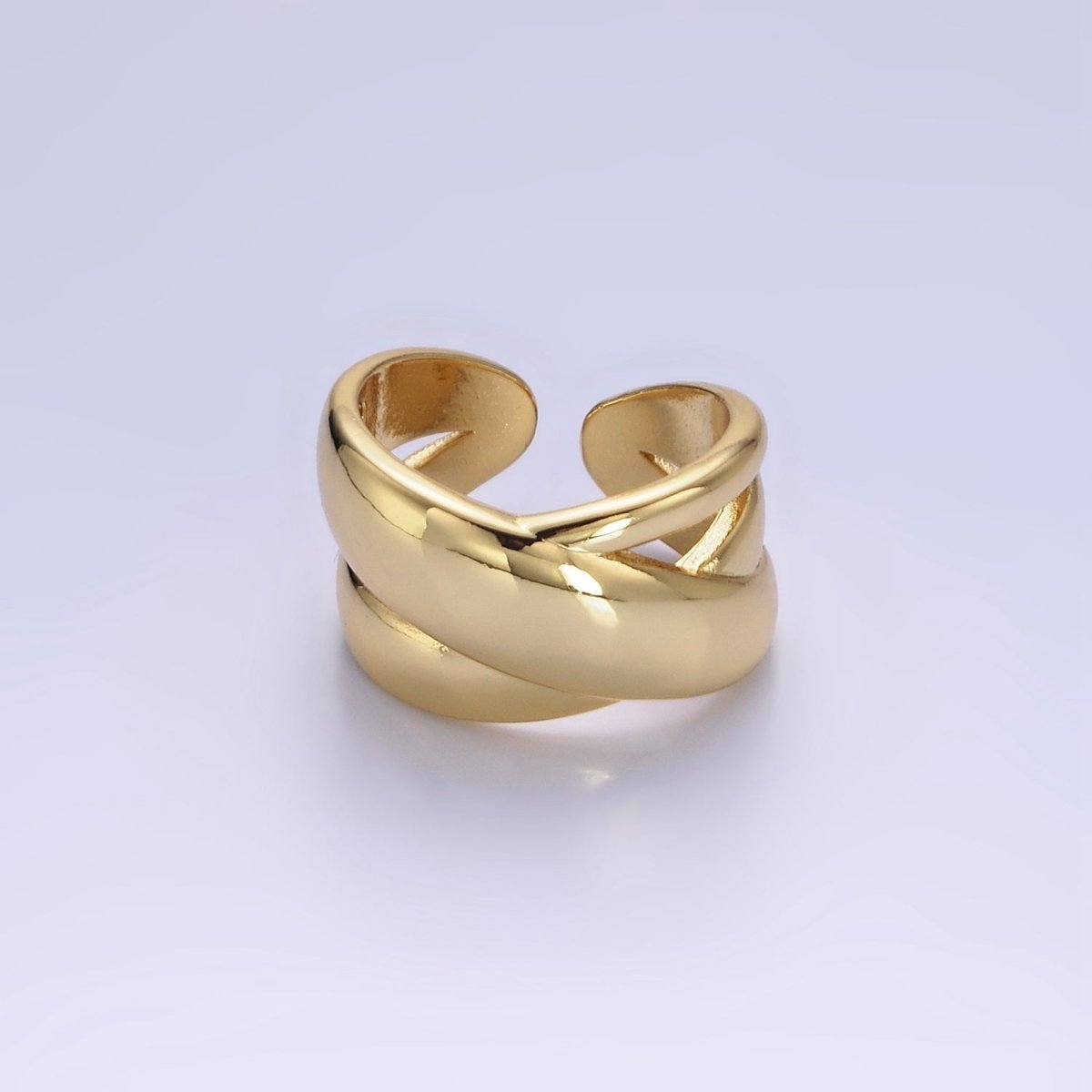 Bold 14K Gold Filled Crisscross Statement Ring in gold and silver | O1274 O1275