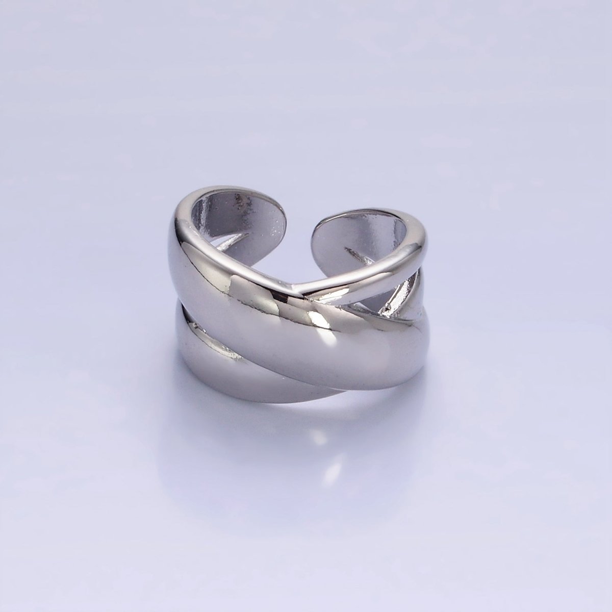 Bold 14K Gold Filled Crisscross Statement Ring in gold and silver | O1274 O1275