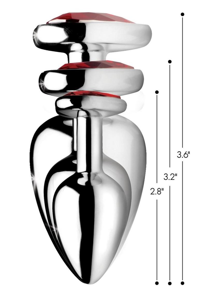 Booty Sparks Red Heart Gem Anal Plug Set