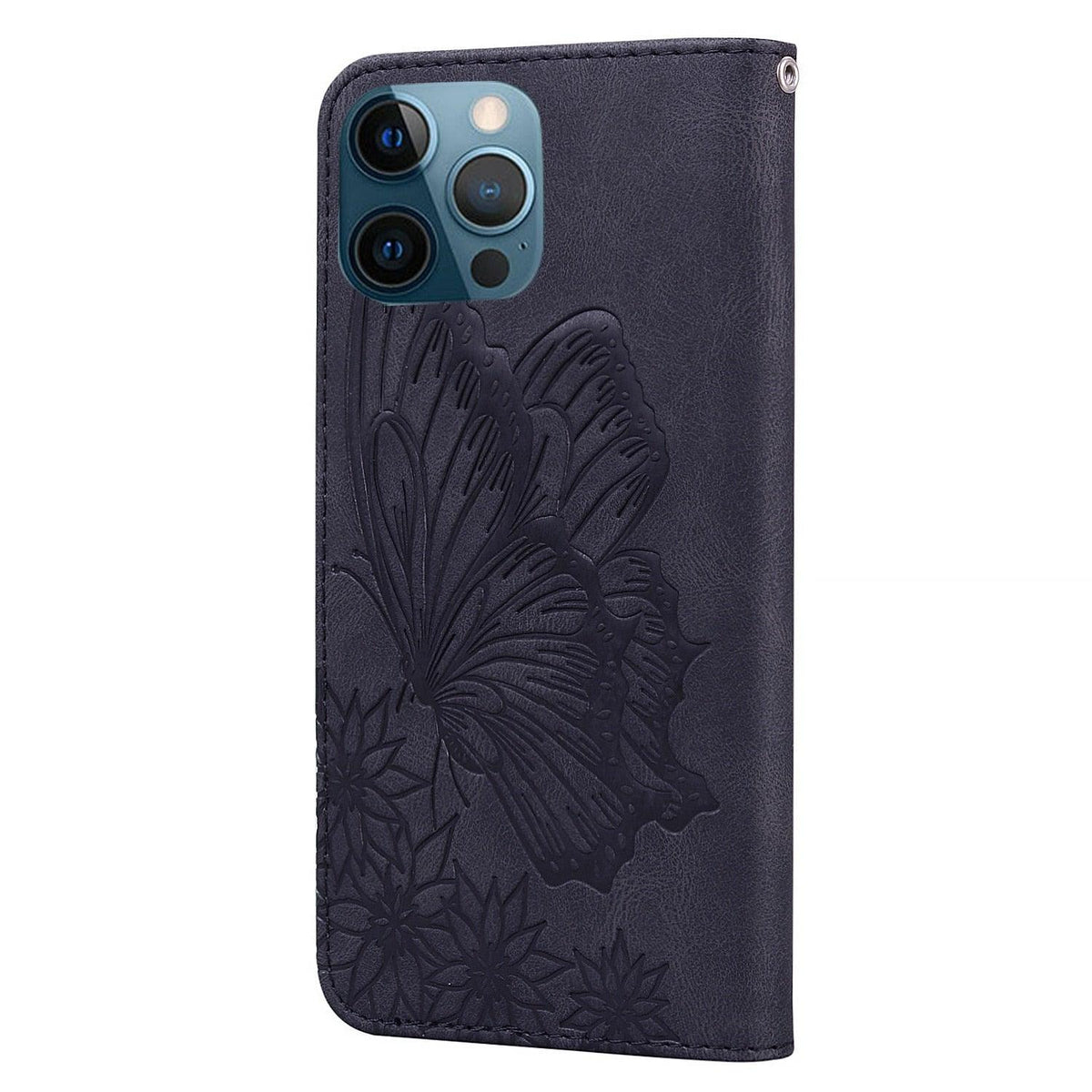 Butterfly Leather Flip Cover For iPhone 14 X XS XR 13 12 11 Pro Max 12 MINI Phone Wallet Case PU Leather Wallet Case Butterfly Flower Pattern Design Magnetic Flip Case Shockproof Protective Cover