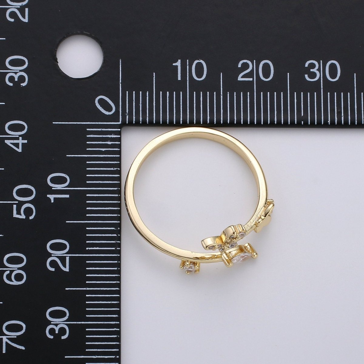 Butterfly Ring, Adjustable Butterfly Ring, Gold Butterfly Ring, Butterfly Jewellery, Micro Pave Butterfly Ring, Minimalist open ring R-085