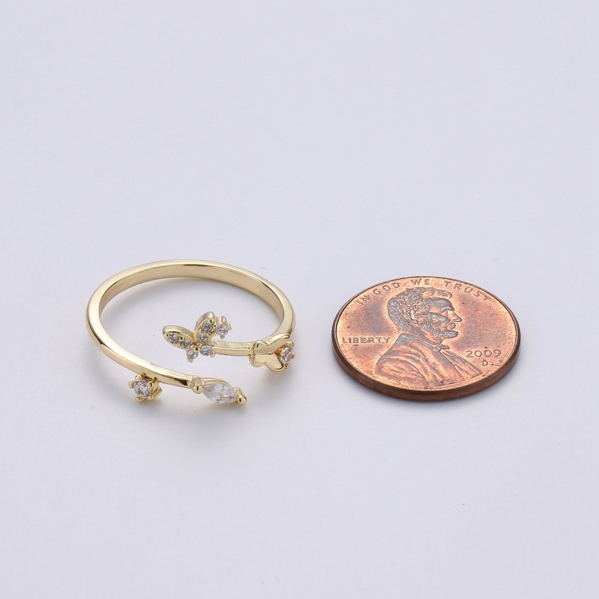 Butterfly Ring, Adjustable Butterfly Ring, Gold Butterfly Ring, Butterfly Jewellery, Micro Pave Butterfly Ring, Minimalist open ring R-085
