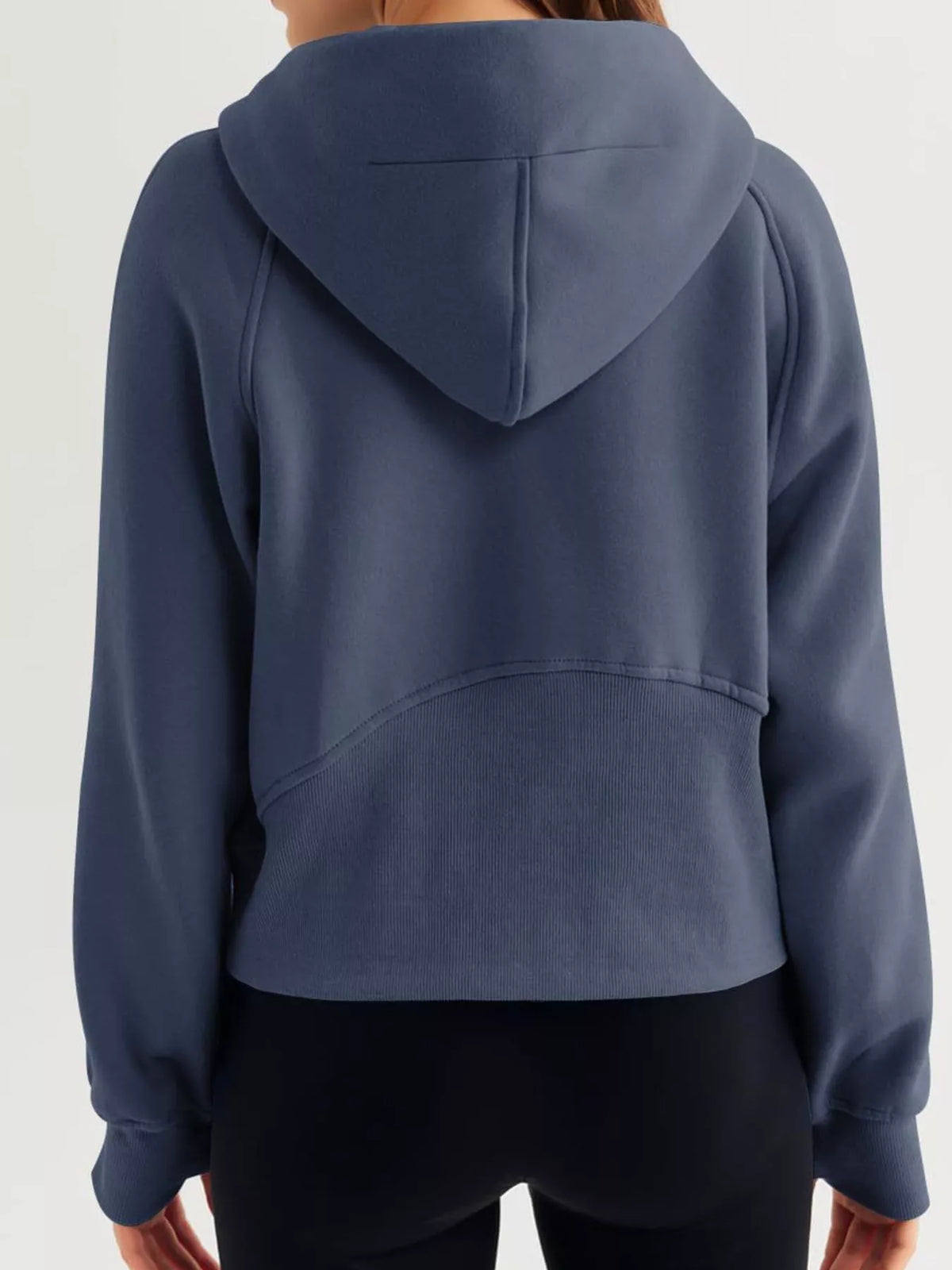 Half Zip Raglan Sleeve Hoodie
