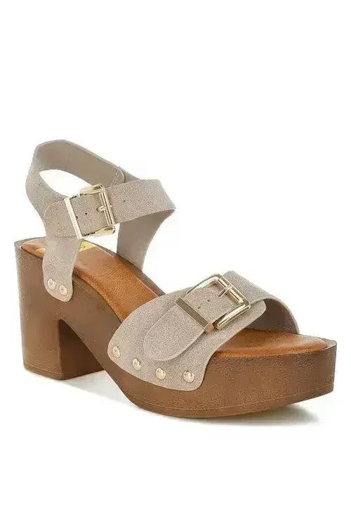 Lhasa Real Suede Leather Clog Sandals