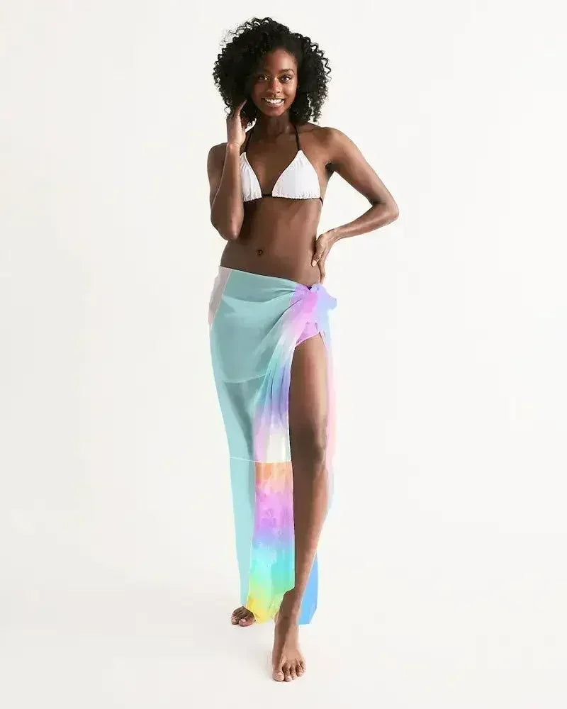 Pastel Horizon Swim Cover Up Sarong
