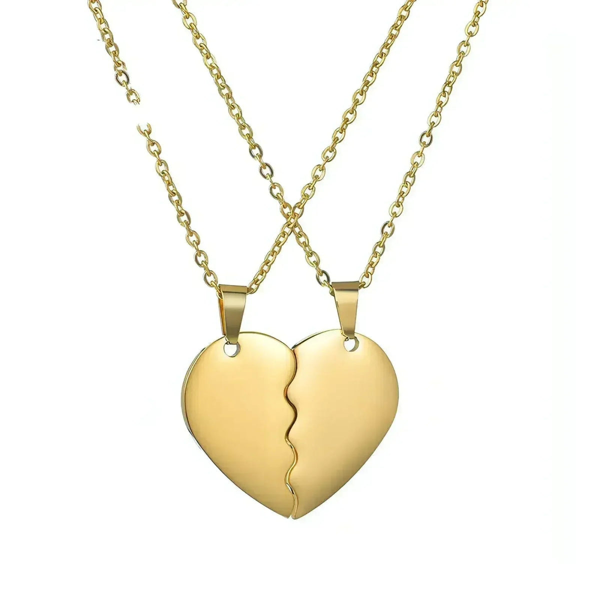 π Couple Heart Puzzle Necklace β Two Halves, One Love