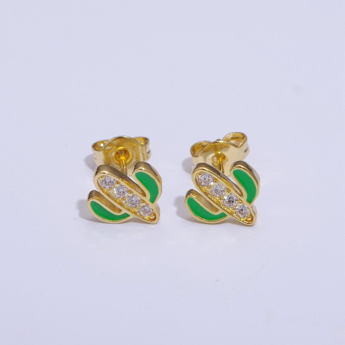 Cactus earrings, gold cactus stud earrings, tiny studs, dainty small studs, minimalist Succulent stud Earring T-145 ~ T-149