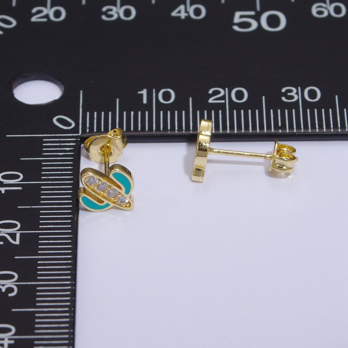 Cactus earrings, gold cactus stud earrings, tiny studs, dainty small studs, minimalist Succulent stud Earring T-145 ~ T-149