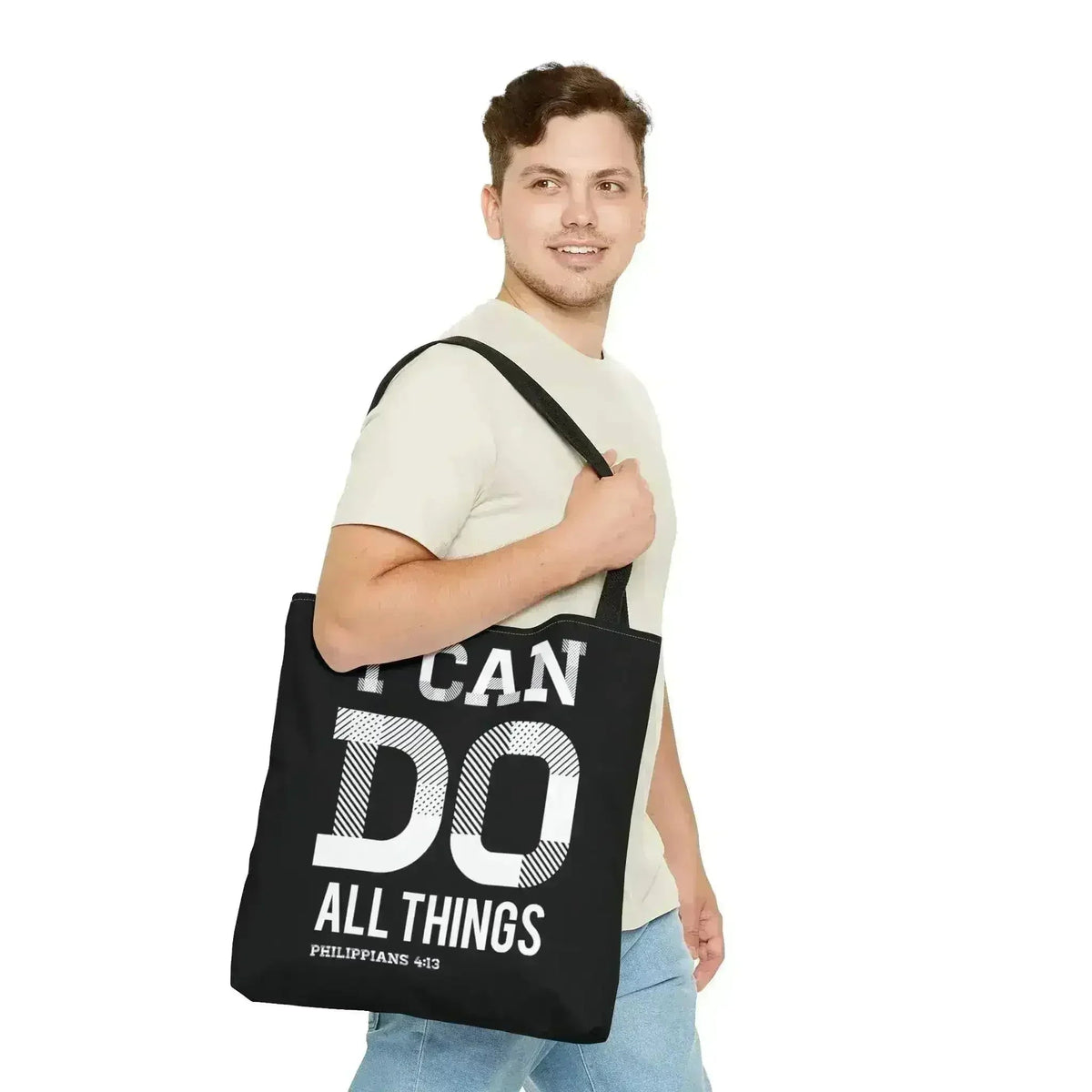 Large Tote Bag i can do All Things Philippians 4:13