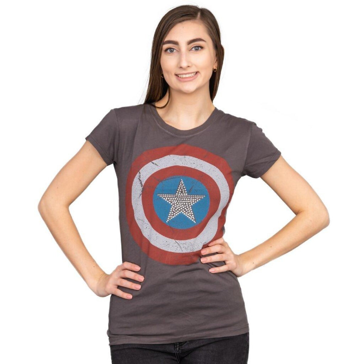 Captain America Studded Star Juniors/Women&