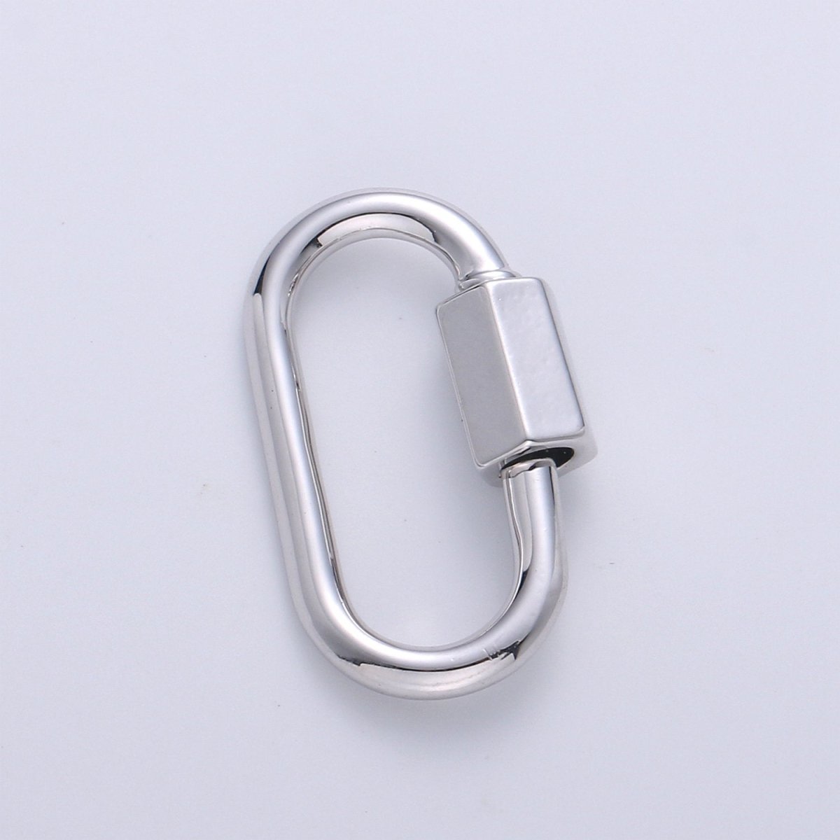Carabiner Screw Clasp, Screw Clasp Oval , Interlocking Oval Clasp, Oval Shaped Clasps, Gold, Silver For Bracelet Necklace K-263