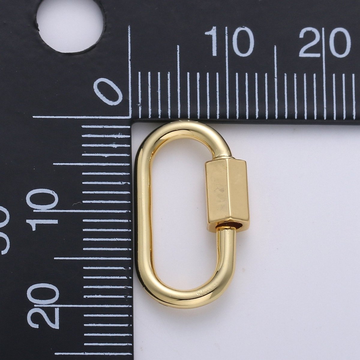 Carabiner Screw Clasp, Screw Clasp Oval , Interlocking Oval Clasp, Oval Shaped Clasps, Gold, Silver For Bracelet Necklace K-263