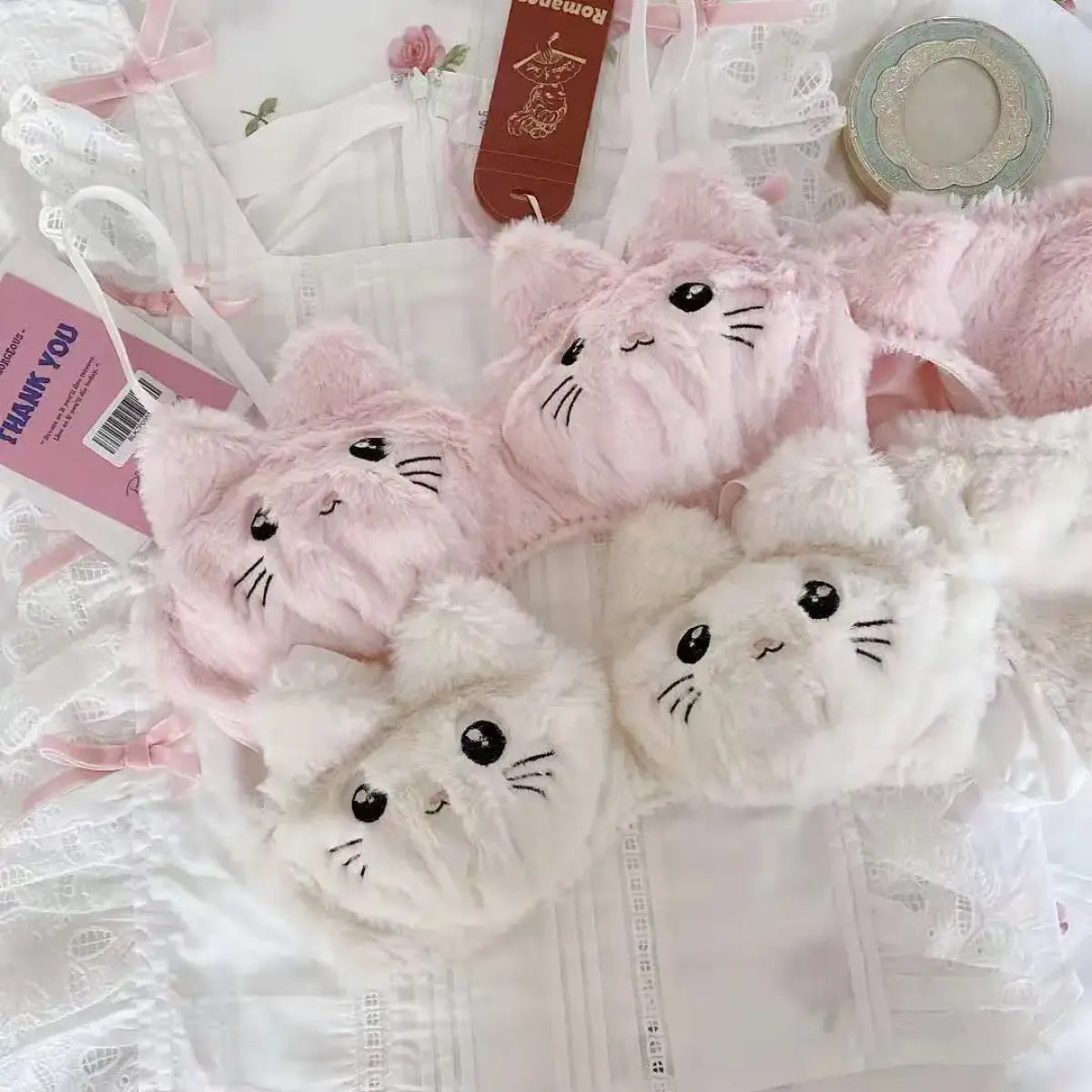 Harajuku Kawaii Fashion Fluffy Cat Lingerie Set