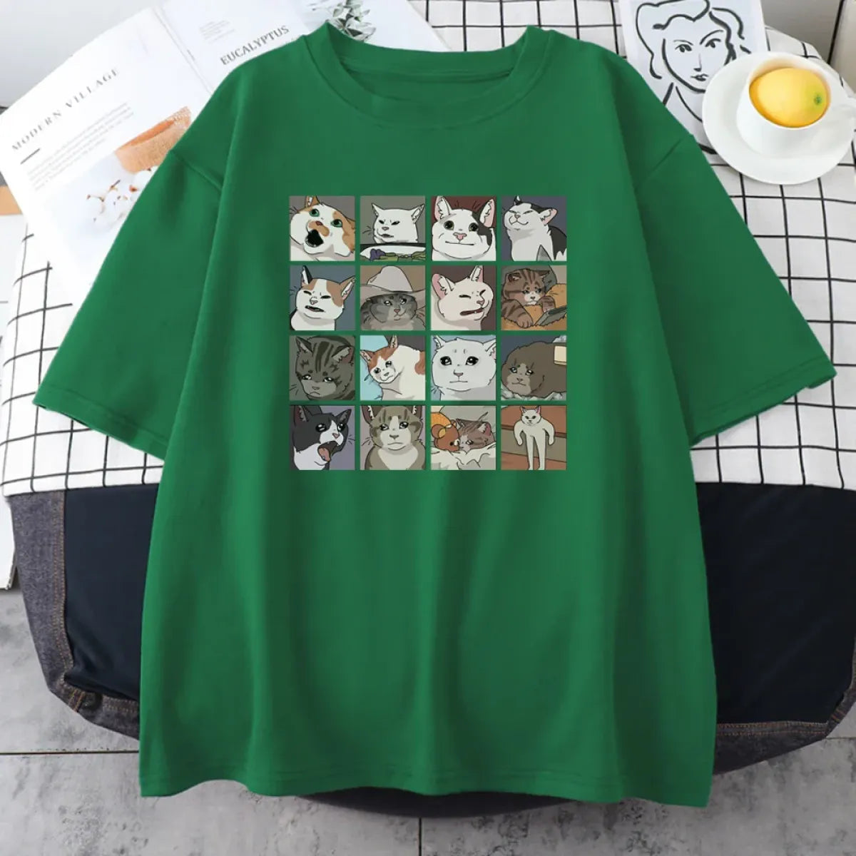 Cats Puzzle Printed T-shirt