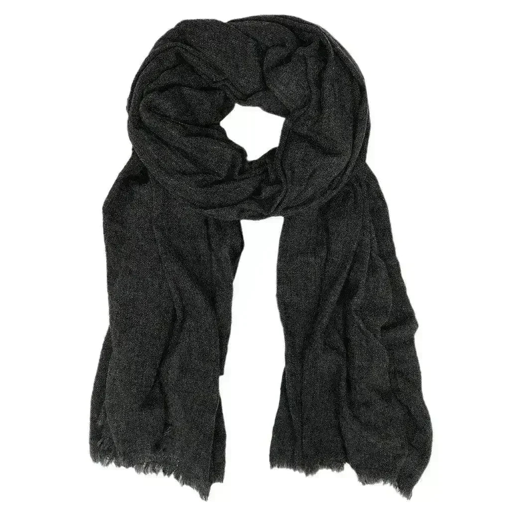 Black Handloom Cashmere Scarf