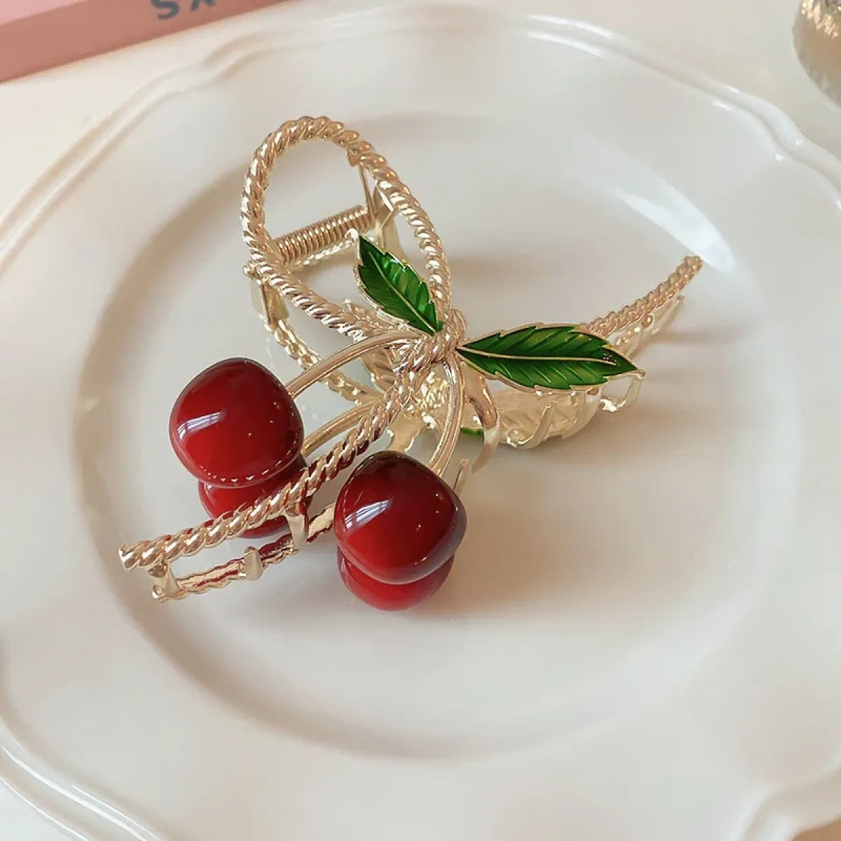 Cherry Hair Claw Clip