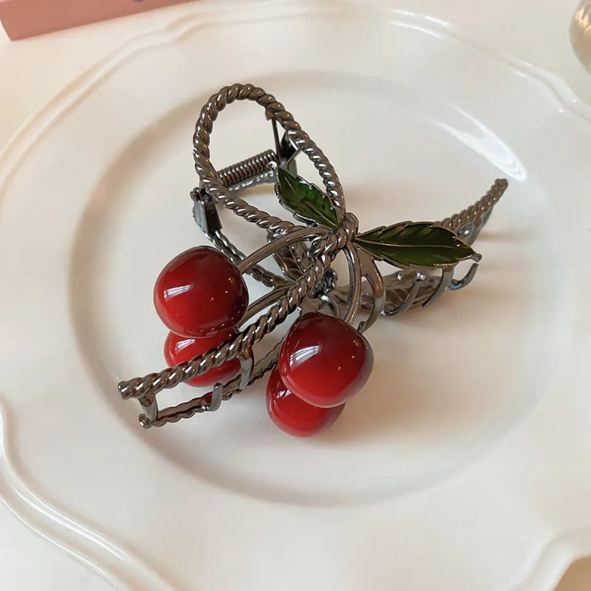 Cherry Hair Claw Clip
