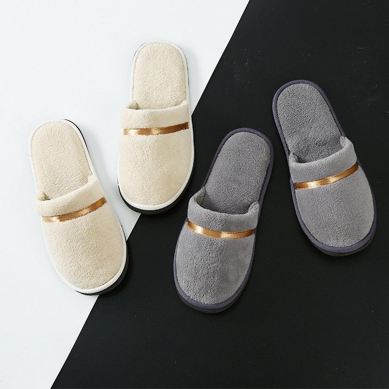 Classic Comfy Plush Slippers Star Thickening Antiskid Hotel Guest Room Home Slip On House Slippers For Women Indoor Outdoor Women&