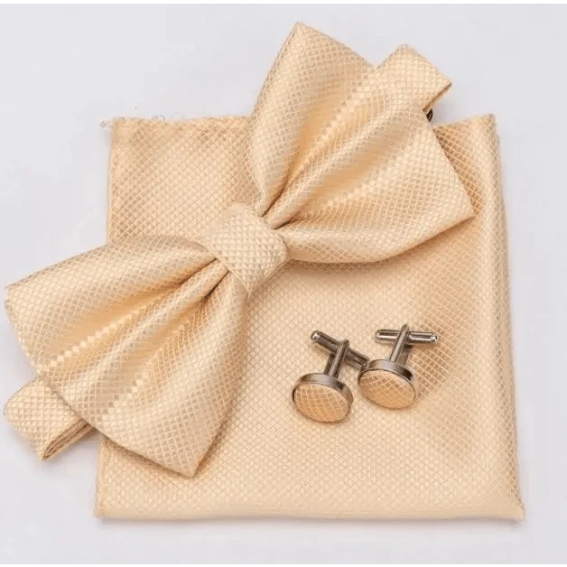 Classic Men Bowtie Cufflinks Set Casual Men&