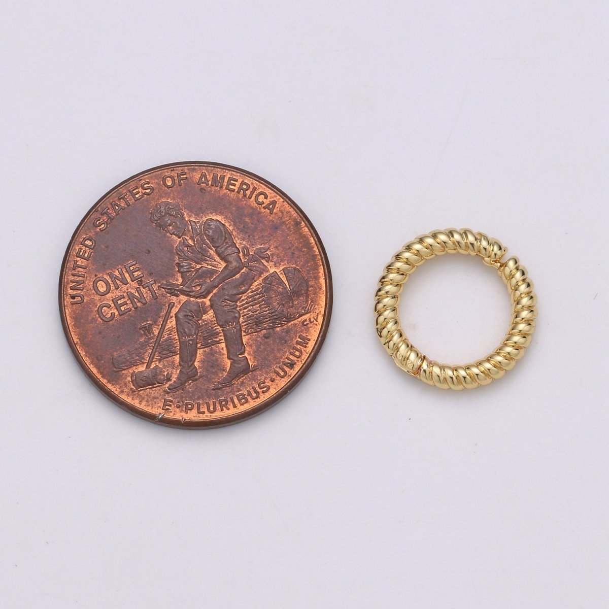Classic Spiral Spring Gate Ring, Push Gate Ring Charm Holder Clasp for Connector, Wrislet Holder L-067~L-068