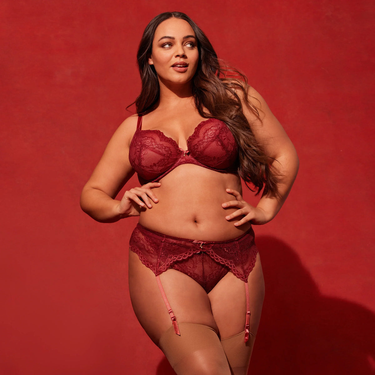 Gossard Superboost Lace Raspberry Sorbet Garter Belt
