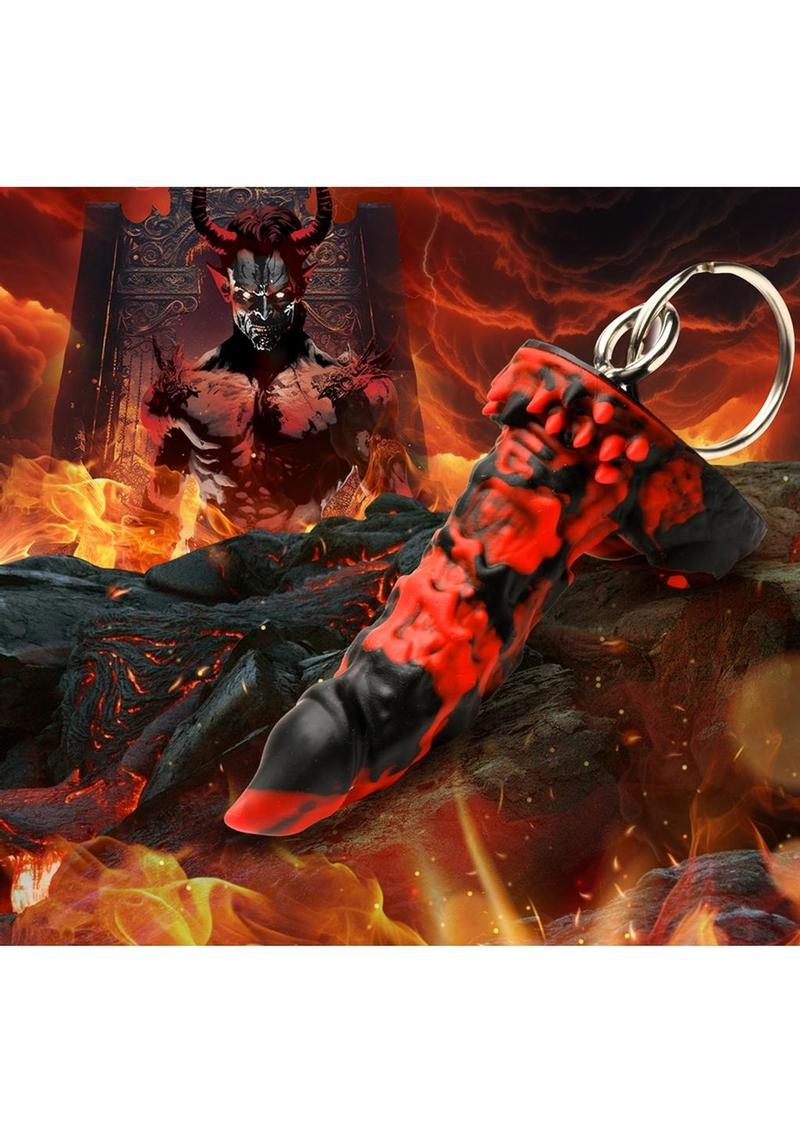 Creature Cocks Fire Demon Keychain With Durable Material
