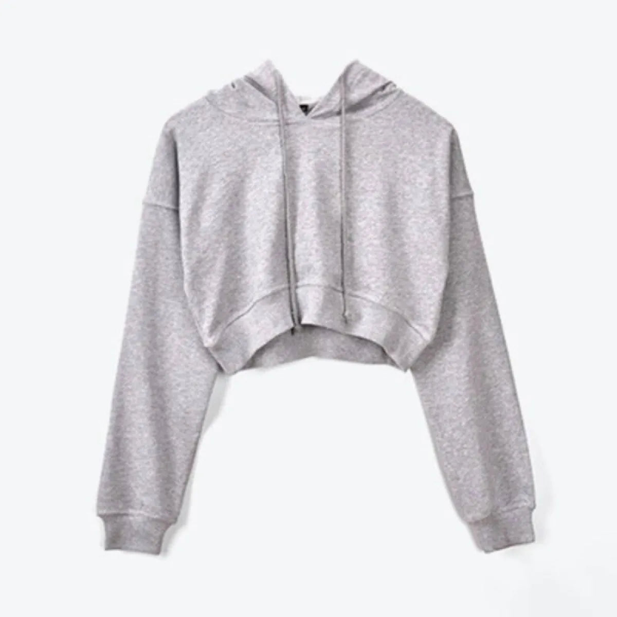 Solid Color Cropped Hoodie