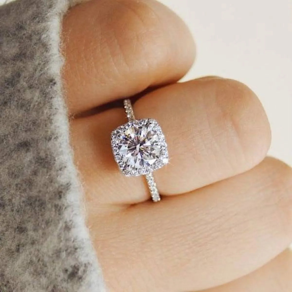Crystal Decorated Wedding Ring