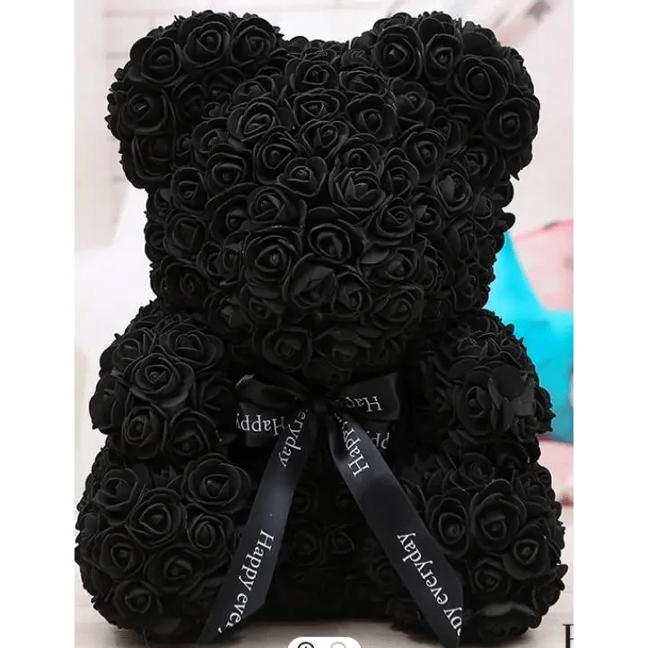 Cute artificial rose flower teddy bears gift box for home decor - Christmas Valentine&